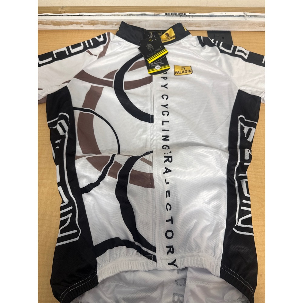 ILPALADINO Happy Cycling Trajectory Jersey White Black Brown Mens Medium NWT